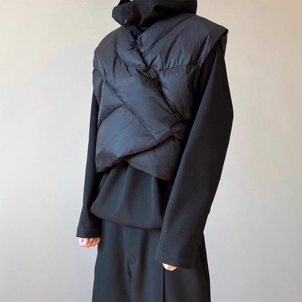 Irregular Vest-Style Thickened Cotton Padded Coat | PHYLIA