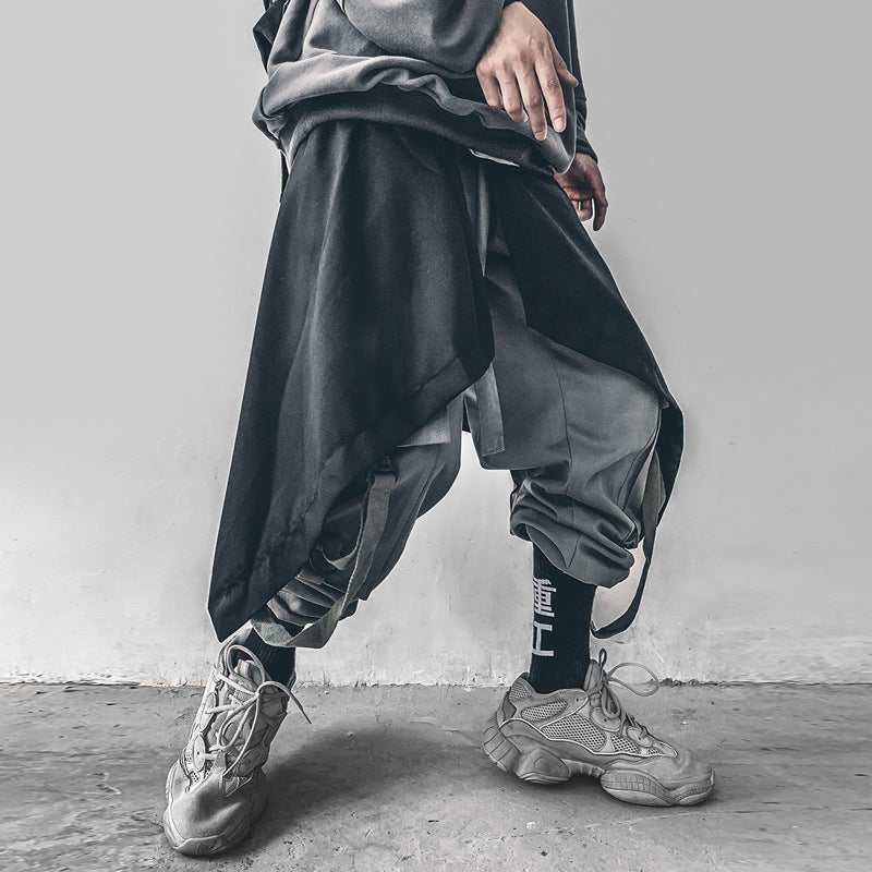 Asymmetric Waist Skirt with Multi-Layered Waist Detail | PHYLIA