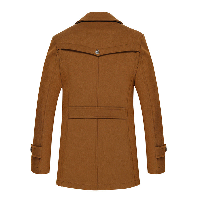 Slim Thickened Wool Trench Coat | PHYLIA