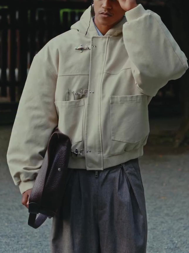 Toggle Closure, Classic Wool‑Look Outerwear | PHYLIA