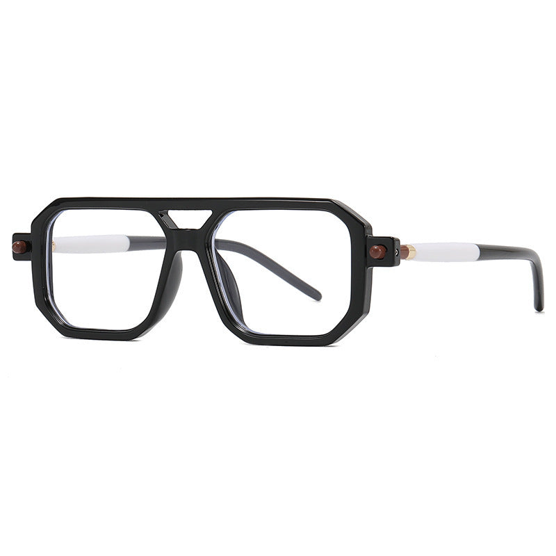 Thick Square Frame Glasses | PHYLIA