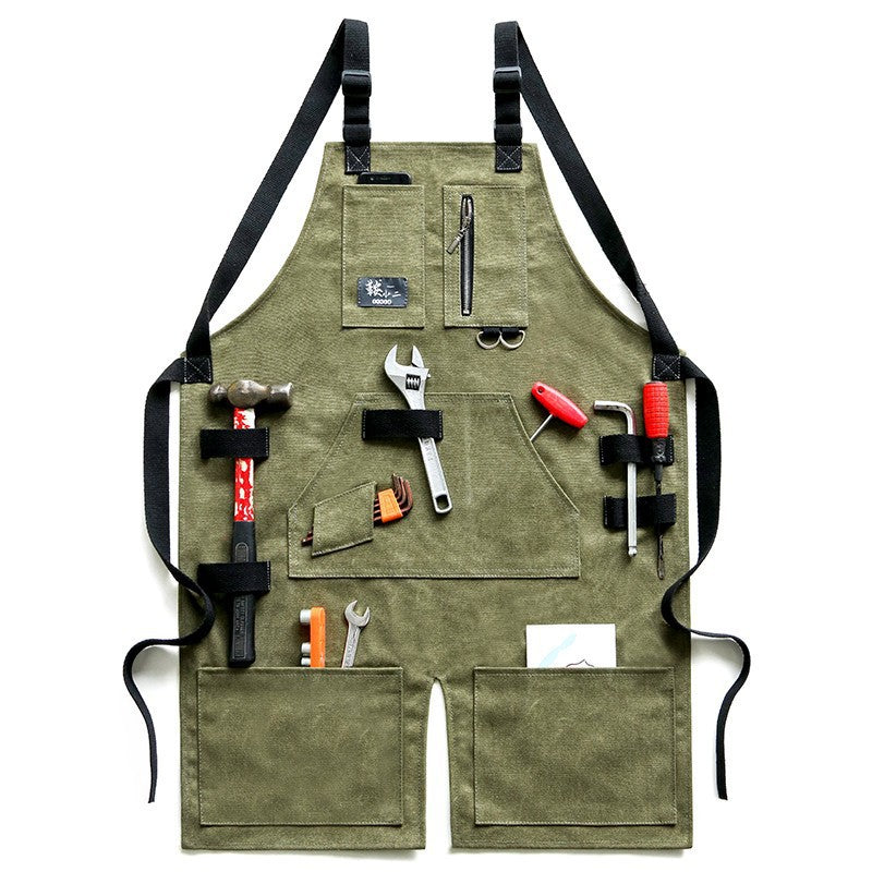 Men’s Heavy-Duty Waterproof Canvas Gardening Apron | PHYLIA